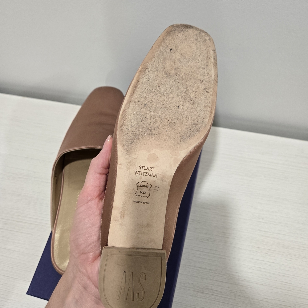Stuart Weitzman Mulearky Satin Mules - Picture 5 of 9